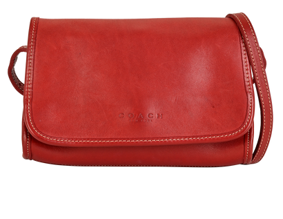 Vintage Crossbody, &pound;70, Handbags, Red, Leather, Front view
